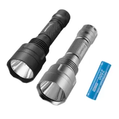 Astrolux? C8 XHP50.2 3500LM 6500K 7/4mod Güçlü Projektör Taktik LED El Feneri + 1 Adet Astrolux? E1825 2500mAh 18A 3.7V 18650 Li-ion Pil, A6 Sürücü Güçlü 18650 Mini El Feneri