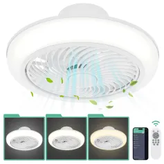 19\ LED Ceiling Fan Light Flush Mount Ceiling Fan Lamp Chandelier Remote Control