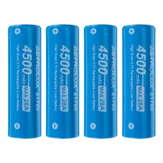 4Pcs Astrolux® E2145 4500mAh 28A 3.7V 21700 Li-ion Battery Unprotected High Drain Rechargeable Lithium Power Cell For Jetbeam Nitecore Lumintop Fenix Olight Flashlights RC Toys E-bikes