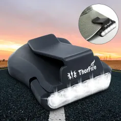 ThorFire 30LM 5-LED Hat Clip Light Hands Free Rotatable Ball Cap Visor Light Perfect for Hunting Camping Fishing