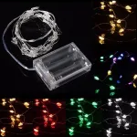 2M 20 LED پاتری هێزی کریسمس داری دەزووی پەری ڕووناکی بۆ ئاهەنگی کریسمس چوارشەممە دیکۆر