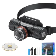 1500LM 40M Underwater Bright Diving Headlamp with 18650 Battery IPX8 Waterproof LED High Power Head Flashlight Scuba Head Light