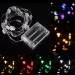 2M 18 LED Hex Apetalous Flower Battery Operated Xmas String Fairy Lights Party Wedding Decor