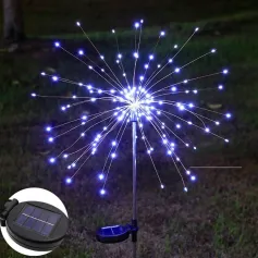 屋外用ソーラーライト 90/120/150LED ソーラー花火ランプ ガーデンデコレーション 屋外芝生ライト 新年 クリスマスライト