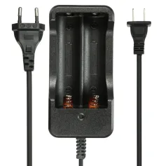 2 Slots EU/US Plug Charger for 18650 Battery