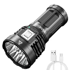 TANJE 8*P900+COB 超高輝度 Type-C 充電式 ABS ハウジング 懐中電灯 18650 バッテリー付き COB サイドライト 500m 長距離 強力 LED トーチ キャンプ用ランタン