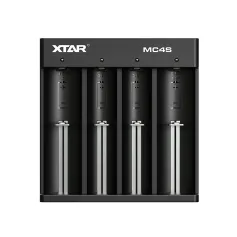 XTAR MC4S USB Type-C Input Li-ion & Ni-MH Battery AAA AA Charger 4-slot Battery Charger for 3.6V 3.7V Flashlight's 18650 26650 1.2V Ni-MH Ni-CD Household Batteries