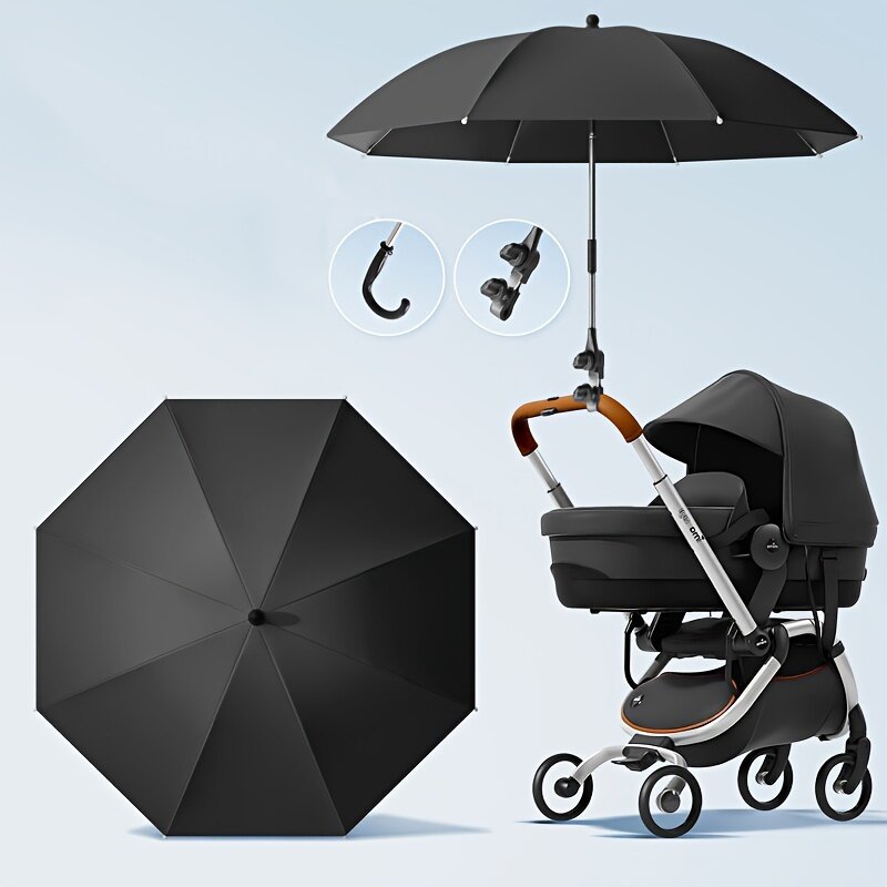 190T 85cm Premium Baby Stroller Umbrella Motion Open Outdoor Sunshade Waterproof Sun Rain Protection with 8 Ribs Handle