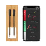 BBQ Probe Wireless Bluetooth BBQ Thermometer Kitchen Food Barbecue Thermometer Smart Cooking Thermometer 165ft Remote Meat Food Thermometer Instant Read