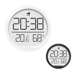 Electronic Hygrometer Alarm Clock Folding Bracket LED Display Temperature Wall Desk Clock For Living Room Kitchen Home Decor