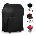 KING DO WAY BBQ Pokrowiec na grilla 30x25x47 '' Heavy Duty Wodoodporny Wiatroszczelny Odporny na kurz Odporny na promieniowanie UV z paskami do uchwytów Torba do przechowywania Wiatroodporna klamra i lina termokurczliwa do Weber Brinkmann Char-Broil Holandia