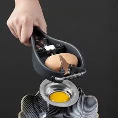 2 in 1 Kitchen Egg Shell Opener Egg white Separator 304 Stainless Steel Egg Opener Egg Shell Opener Fast Egg Beater Kitchen Gadgets Egg Holder