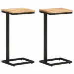 Side Tables 2 pcs 12.4\\x9.6\\x25.4\\ Solid Acacia Wood