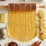 35x4,5 cm de fusta en relleu corró de galetes corró de Nadal pastís de galetes de fusta per a pasta galetes de massa pastissos articles de fleca pizza