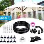 25m Garden Watering Irrigation Spraying Kit Outdoor Cooling System Dust Collect Air Humidification