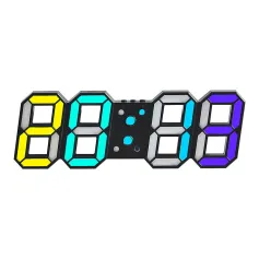 Digital 3D Miray Alam revèy miray Wall-monte Revèy Biwo elektwonik dekoratif ak reglabl mòd lumineux dijital Alam revèy tab dirije
