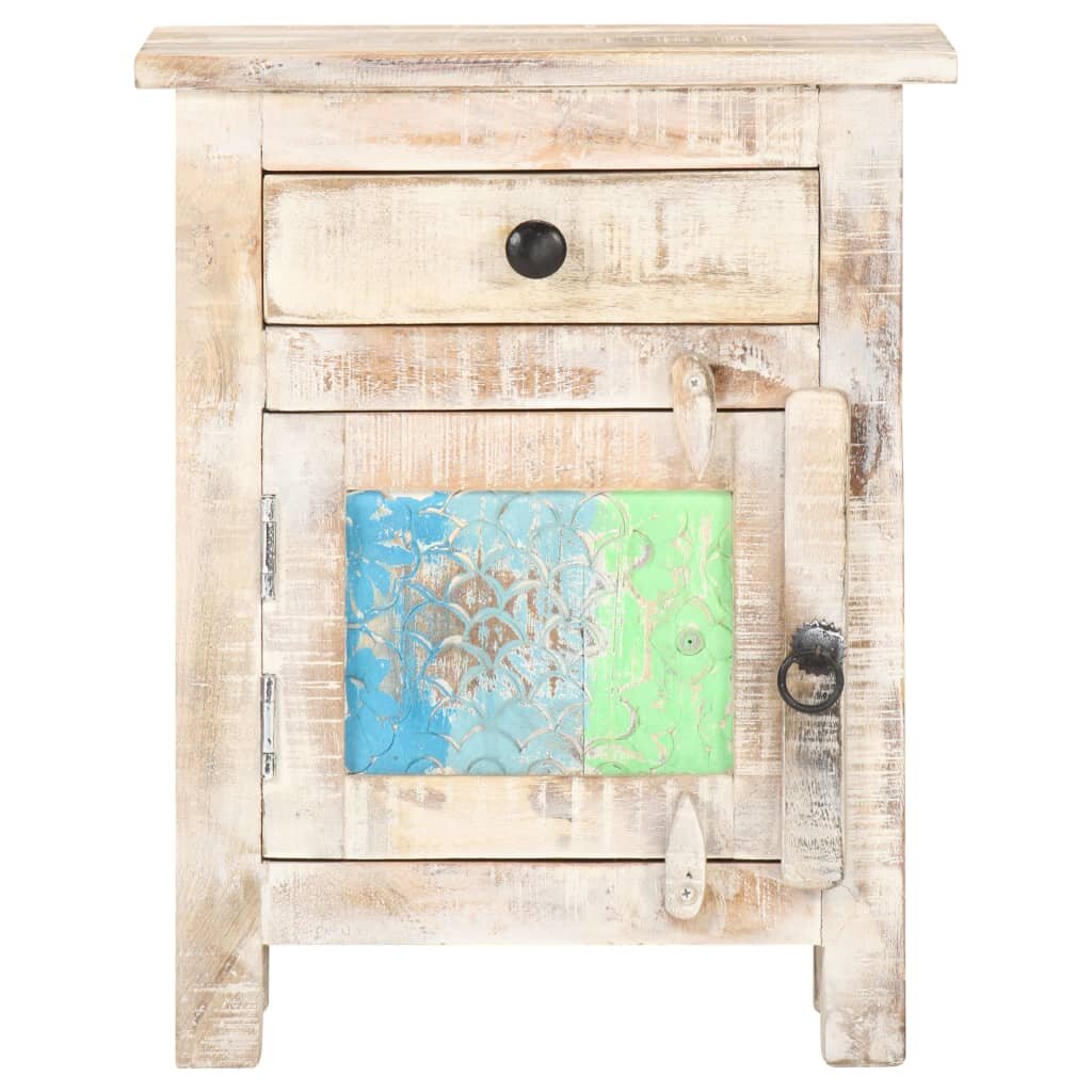 Bedside Cabinet 15.7\\x11.8\\x19.7\\ Rough Acacia Wood