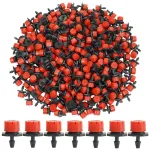 10db 8 lyukú vízöntő csepegtető sprinklerfej 4/7 mm-es cső kerti öntöző üvegházi ültetéshez