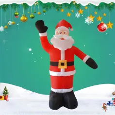 2.4M Tall Inflatable Santa Claus Xmas Christmas Decorations Garden Outdoor 