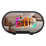 ساعة منبه رقمية AGSIVO RGB LED مع غفوة / سطح مرآة / منافذ شاحن USB مزدوجة / سطوع قابل للتعديل لغرفة النوم