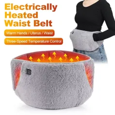 Heated USB Waist Belt 3 Adjustable Temperatures Warm Waist Belt Electric Heating Waist Belt Can Warm Hands Waist And Stomach Plush Belt To Keep Warm In Winter