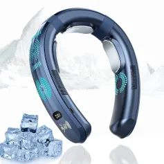 Portable 3 Mode Wearable Air Conditioner with 360° Airflow Coverage 6000mAh Rechargeable USB Charging Lightweight Perfect for Outdoor Activity Travel Office