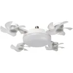 Elfeland Creative Drone-Style E27 LED Fan Light 2-in-1 Lighting & 3 Speed Fan with Remote Control Dimmable Timer for Living Room Bedroom