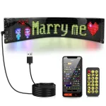 Smart Bluetooth Flexible LED Pixel Screen Strip 5V USB DIY Graffiti Logo LED Matrix Pixel Scrolling Display Advertising Light