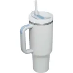 40oz Stainless Steel Vacuum Insulated Tumbler with Handle Straw Lid and Straw for Water Iced Tea or Coffee