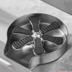 Sink High Pressure Household Bar Stainless Steel Press Automatic Cup Washer Coffee Shop Free Cleaning Rinser Faucet