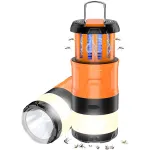3 in 1 Stretchable Electric Mosquito Killer Camping Lamp with Bug Zapper USB Rechargeable Led Lantern IP67 Waterproof Electric Shock Mosquito Killing Lamp