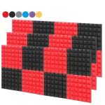 8Pcs High Density Soundproof Foam Egg Profile Sound Absorbent Foam Acoustic Panel Noise Absorption File for KTV Audio Room
