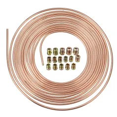 Universal 25Ft Copper Nickel Brake Line Tubing Kit 3/16\ OD with 15Pcs Nuts