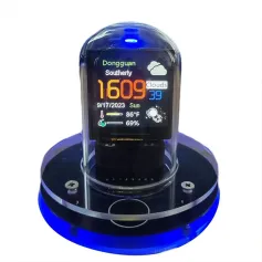 Smart WIFI RGB Neon Tube Clock Nixie Tube Clock Smart Wifi Glow Glow brikoleur Cyber Style Digital Table Clock Visual Digital Changeable Auto Mizajou