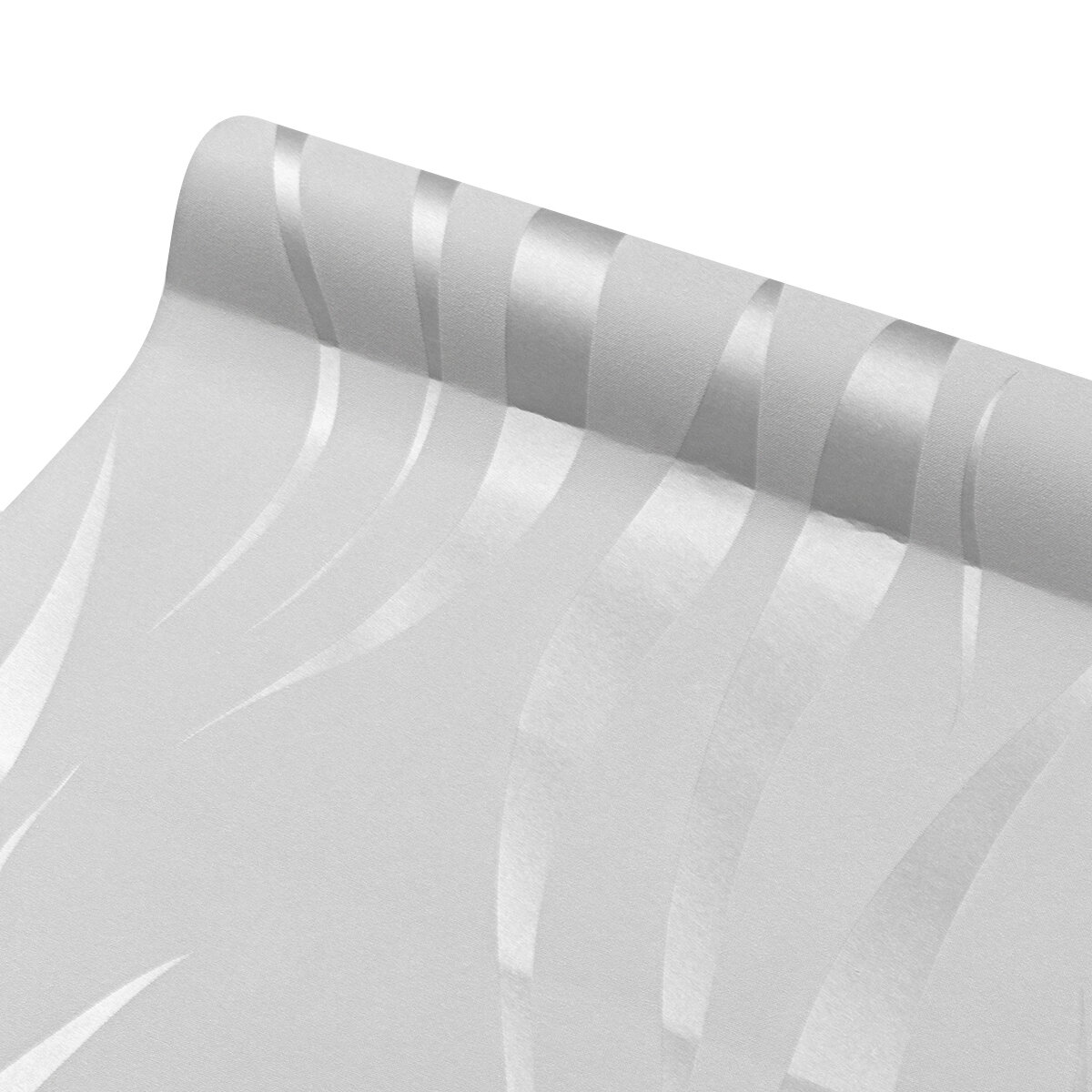 Silver 3D Non-Woven Fabric Wave Stripe Embossed Wallpaper Waterproof Modern Simple Non-Woven Fabric Living Room Room Decoration Wallpaper