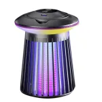 Electric Mosquito Killer Lamp Gnats Zapper Indoor Rechargeable Cordless LED Camping Lights Portable Multifunctional for Travel Picnic Hiking