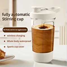 Vaso mezclador automático Vaso de batido autoagitable Vaso de batido de carga USB Adecuado para batidos de proteínas y batidos de reemplazo de comidas Vaso de mezcla portátil
