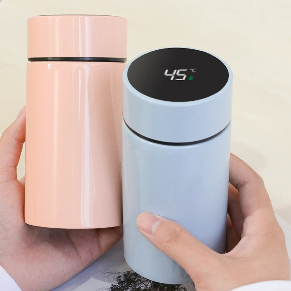 200ML Temperature Display Mini Thermos Water Bottle Smart Stainless Steel Thermos Digital Display Thermos Cup for Office Outdoor