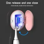 Mini Portable Toothbrush Disinfection Case UV Toothbrush Head Disinfection Box Drying Box Sterilizer USB Rechargeable Laptop Toothbrush Holder No Drilling