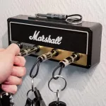Modern dallam zenei jegyzet kulcstartó tároló doboz állvány falra szerelhető kulcstartó gitár kulcstartó horogtartó 4 gitárdugóval