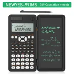 NEWYES 991MS 6,5 hüvelykes tudományos számológép LCD írótáblával és 349 funkcióval Napenergia-tudományi számológépek Jegyzettömb Professzionális összecsukható számológépek iskolásoknak Irodai asszisztens