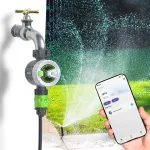 Rainpoint Sprinkler Timer WIFI / bluetooth Smart Water Timer Remote Control Wireless Hose Faucet Timer for Garden Irrigation System Controller Irrigation Timer Automatic Watering Device