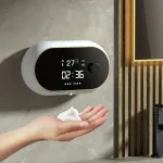 Smart Automatic Foam Washing Machine Sensor Soap Dispenser Electric Wall Mounted USB Charging with Temperature Display