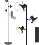 LED Tree Floor Lamp Modern Dimmable Standing Lamp with Remote & Touch Control 4 Color Temperatures 3 Rotatable LED Light Floor Lamps for Living Room Bedroom Office