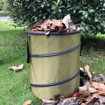 Outdoor Portable Foldable P0P Up Garbage Storage Trash Bag Garden Leaf Trash Bin Flowers and Garden Camping Grass Box