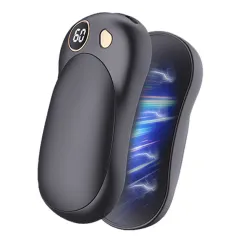 Scaldamani magnetico con ricarica USB, scaldamani autoriscaldante diviso, portatile, ricarica Treasure, temperatura regolabile a tre velocità