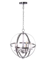 [USA Direct] 5-Light Candle Style Globe Chandelier Industrial Rustic Indoor Pendant Light Without Bulbs