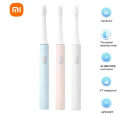 Xiaomi Mijia T100 Sonic Electric Toothbrush Rechargeable IPX7 Waterproof 16500 rpm High Frequency Vibration 30 Days Endurance Lightweight Travel Ready Blue White Pink
