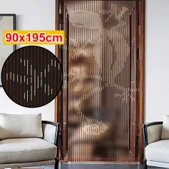 90x195cm 41 Line Wooden Bead Curtain Non-toxic Fly Screen For Porch Bedroom Living Room Bathroom