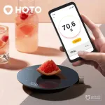 HOTO Smart Kitchen Scale Bluetooth APP Electronic Scale, Mechanical Scale Food Weighing Measuring Tool with LED Digital Display